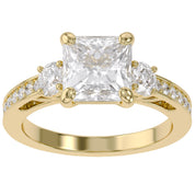 Three Stone Engagement Lab Grown Diamond Ring