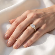 Three Stone Engagement Lab Grown Diamond Ring