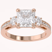 Three Stone Engagement Lab Grown Diamond Ring