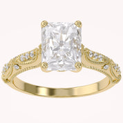 Beaded Solitaire Lab Grown Diamond Engagement Ring