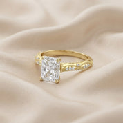 Beaded Solitaire Lab Grown Diamond Engagement Ring