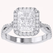 Infinity Halo Solitaire Lab Grown Diamond Engagement Ring
