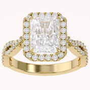 Infinity Halo Solitaire Lab Grown Diamond Engagement Ring
