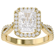 Infinity Halo Solitaire Lab Grown Diamond Engagement Ring