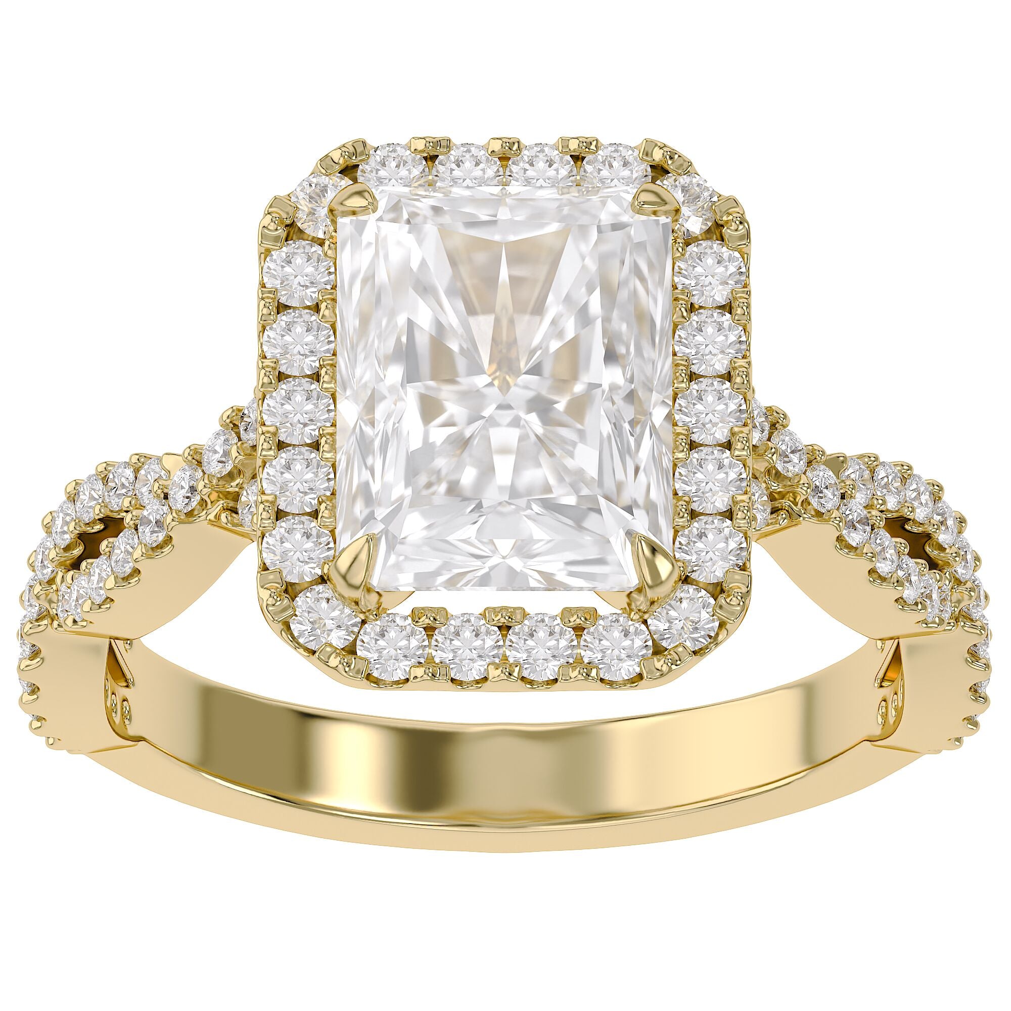 Infinity Halo Solitaire Lab Grown Diamond Engagement Ring