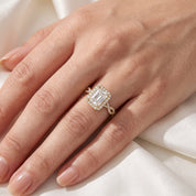 Infinity Halo Solitaire Lab Grown Diamond Engagement Ring