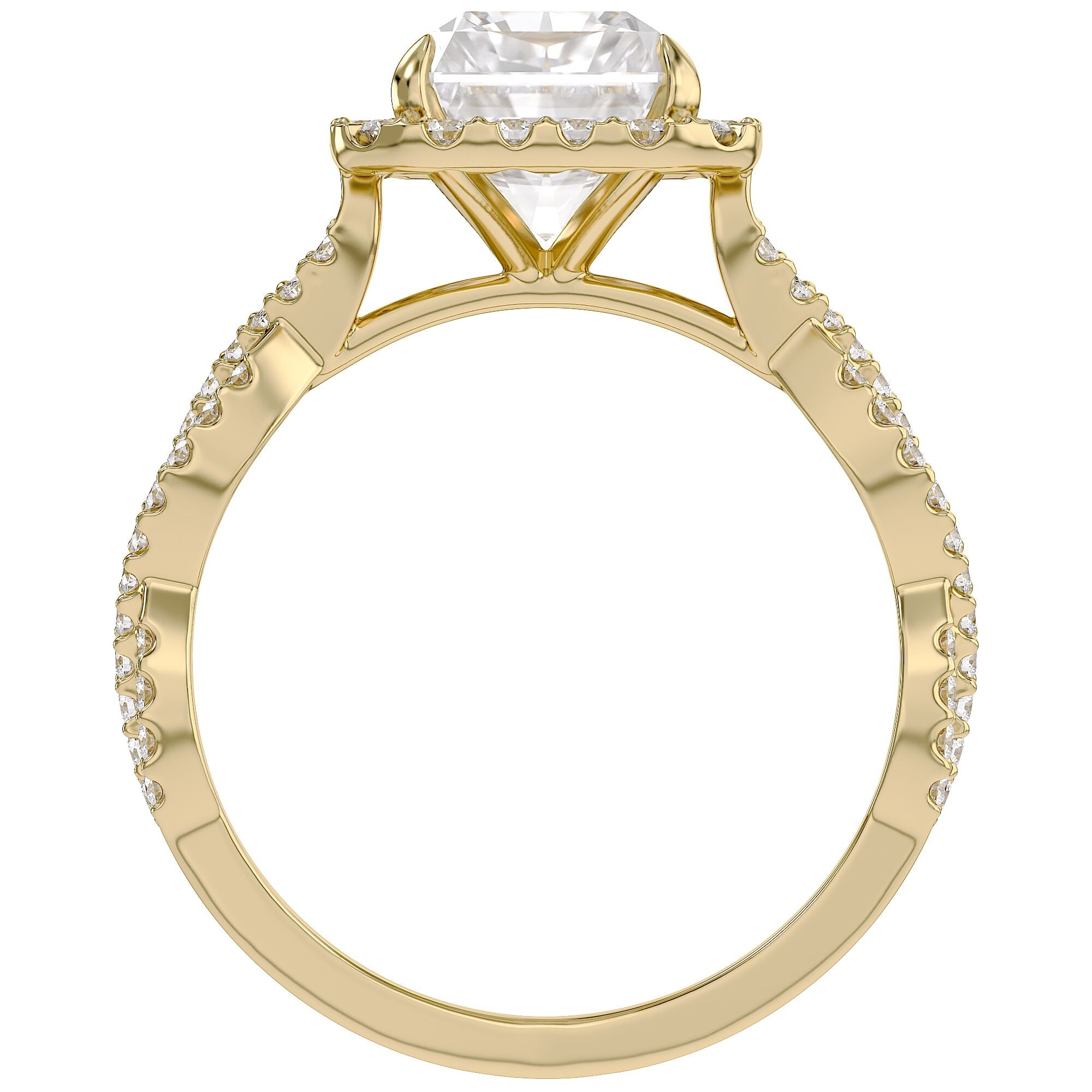 Infinity Halo Solitaire Lab Grown Diamond Engagement Ring