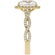 Infinity Halo Solitaire Lab Grown Diamond Engagement Ring