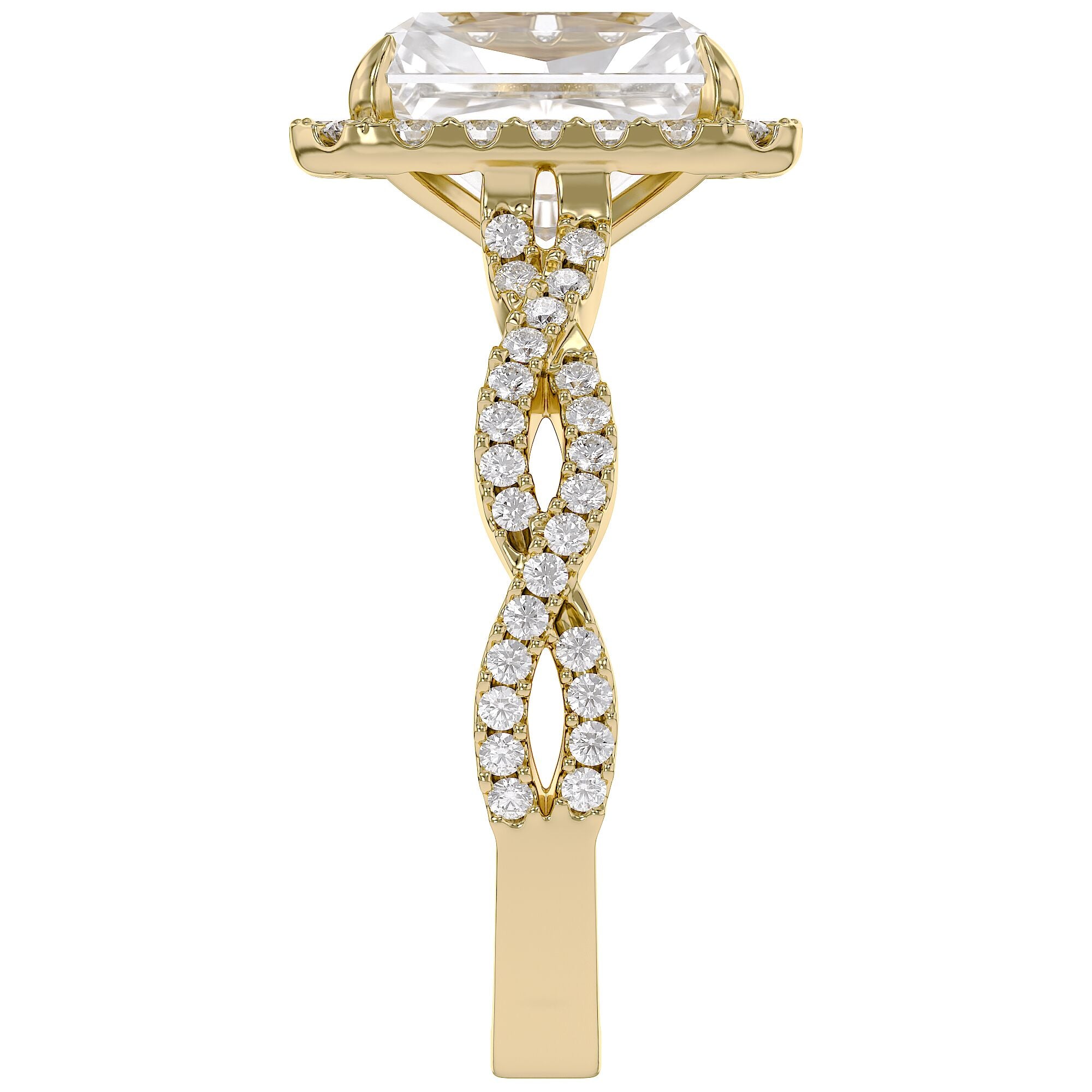 Infinity Halo Solitaire Lab Grown Diamond Engagement Ring