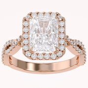 Infinity Halo Solitaire Lab Grown Diamond Engagement Ring