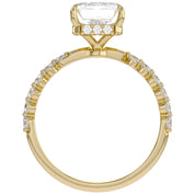 Half Eternity Solitaire Lab Grown Diamond Engagement Ring