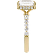 Half Eternity Solitaire Lab Grown Diamond Engagement Ring