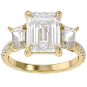 3 Stone Hidden Halo Lab Grown Diamond Engagement Ring