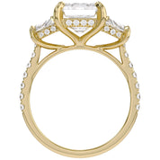 3 Stone Hidden Halo Lab Grown Diamond Engagement Ring