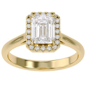 Radiant Cut Halo Solitaire Lab Grown Diamond Engagement Ring