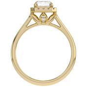 Radiant Cut Halo Solitaire Lab Grown Diamond Engagement Ring