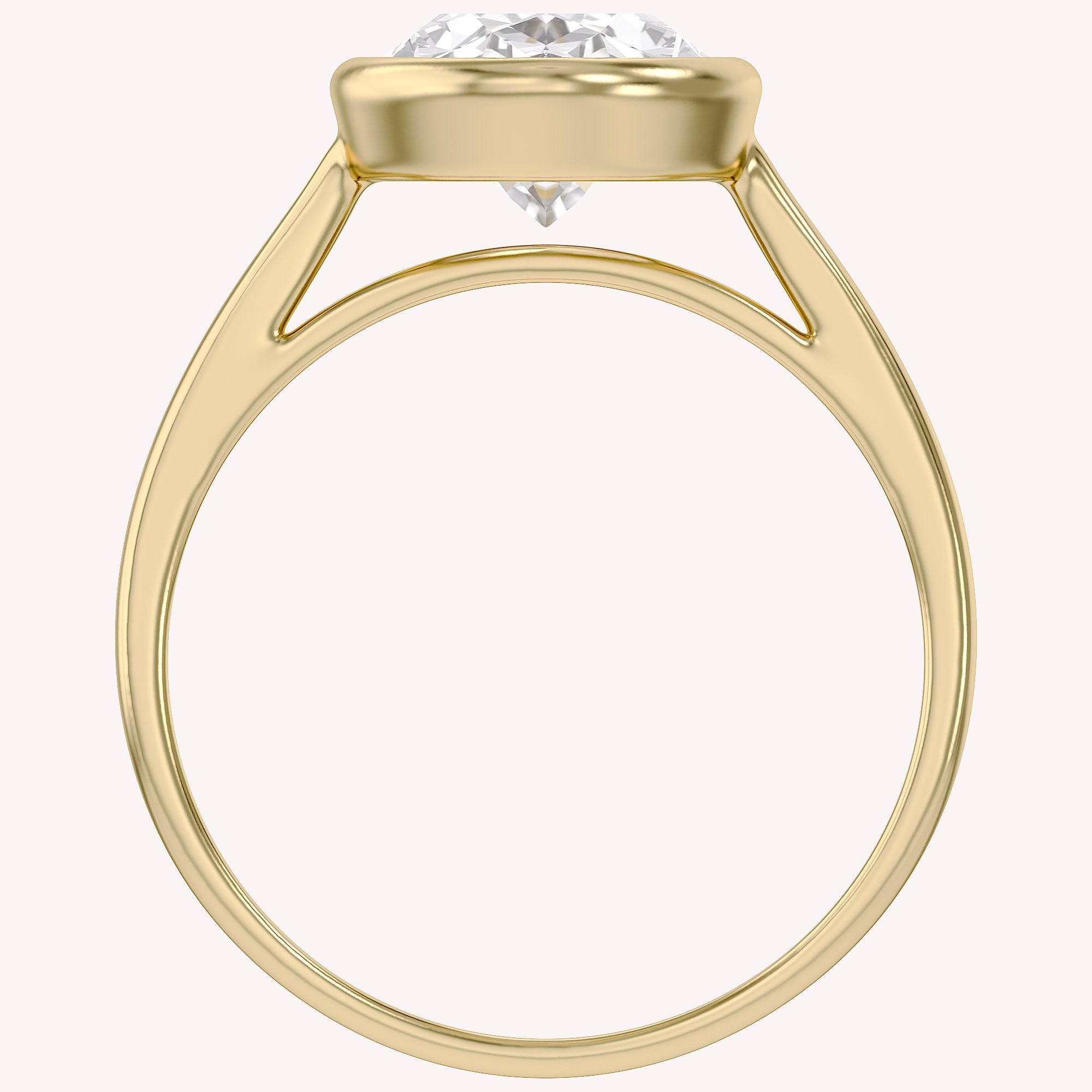 Solitaire Engagement Ring 10X8mm Lab Grown Diamond