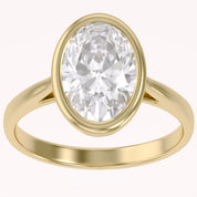 Solitaire Engagement Ring 10X8mm Lab Grown Diamond