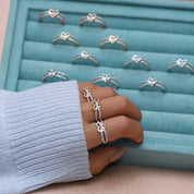 Infinity Heart Promise Lab Grown Diamond Split Shank Engagement Ring