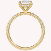 Hidden Halo Solitaire Engagement Ring 2.80 Carat Lab Grown Diamond