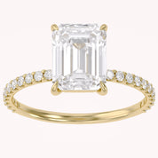 Hidden Halo Engagement Ring 2.65 Ct Lab Grown Diamond