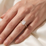 Hidden Halo Engagement Ring 2.65 Ct Lab Grown Diamond