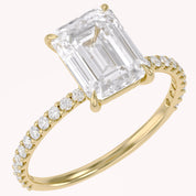 Hidden Halo Engagement Ring 2.65 Ct Lab Grown Diamond