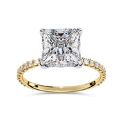 Hidden Solitaire Engagement Ring 2.75 Carat Lab Grown Diamond