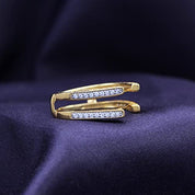 Cathedral Guard Enhancer Wedding Ring Cubic Zirconia Sterling Silver