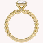 Twisted Rope Solitaire Engagement Ring Lab Grown Diamond