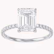 Hidden Halo Engagement Ring 2.65 Ct Lab Grown Diamond