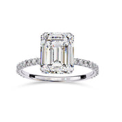 Hidden Halo Engagement Ring 2.65 Ct Lab Grown Diamond