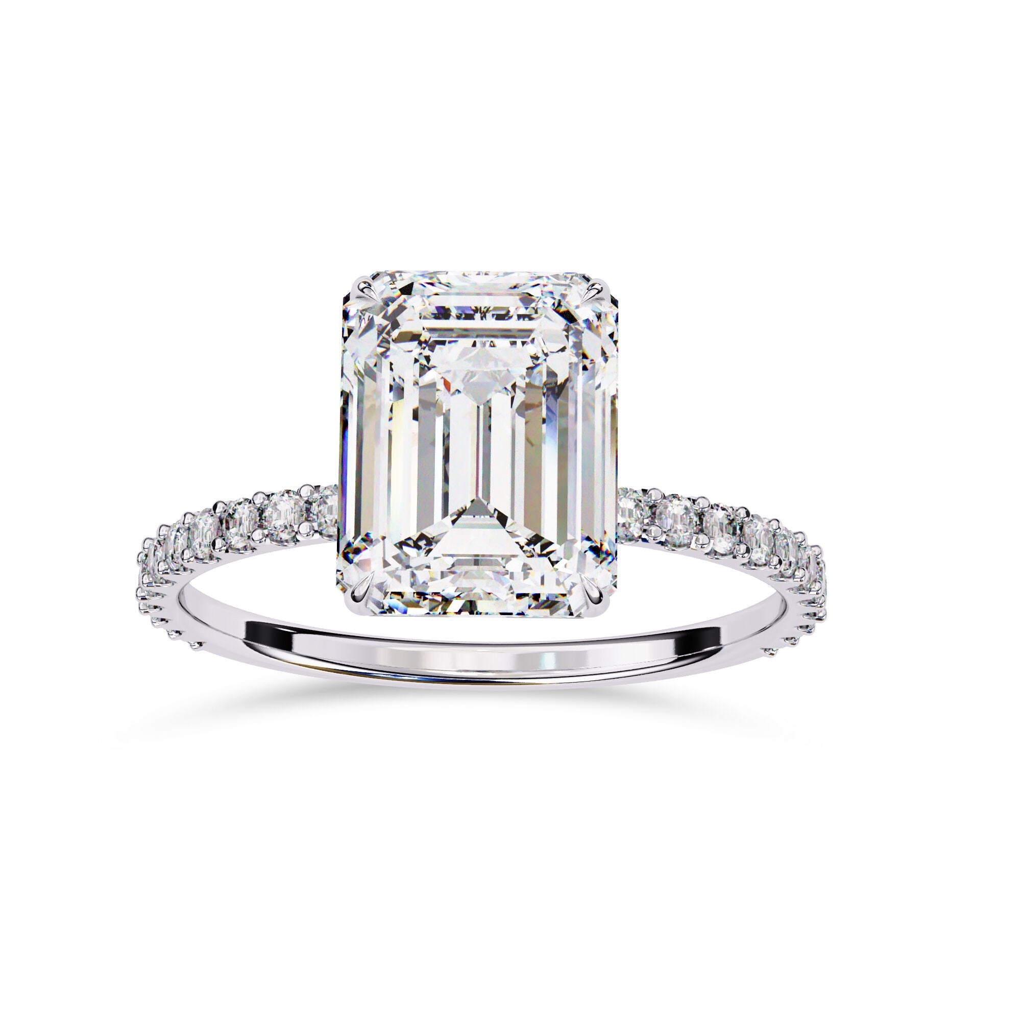 Hidden Halo Engagement Ring 2.65 Ct Lab Grown Diamond