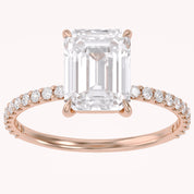 Hidden Halo Engagement Ring 2.65 Ct Lab Grown Diamond
