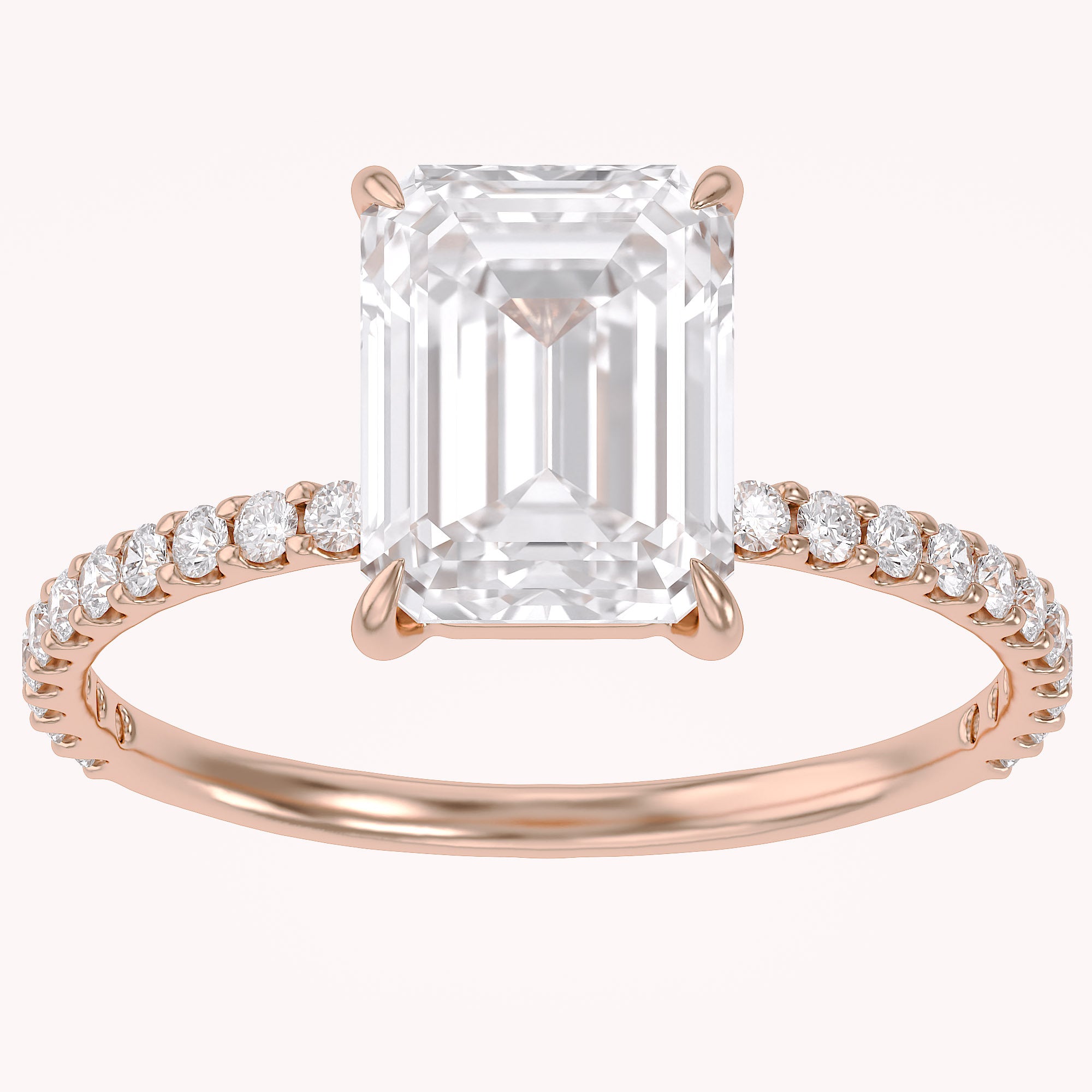 Hidden Halo Engagement Ring 2.65 Ct Lab Grown Diamond
