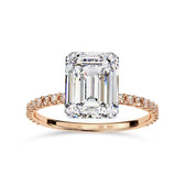 Hidden Halo Engagement Ring 2.65 Ct Lab Grown Diamond
