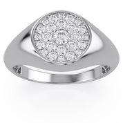 Circle Signet Lab Grown Diamond Ring