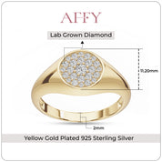 Circle Signet Lab Grown Diamond Ring