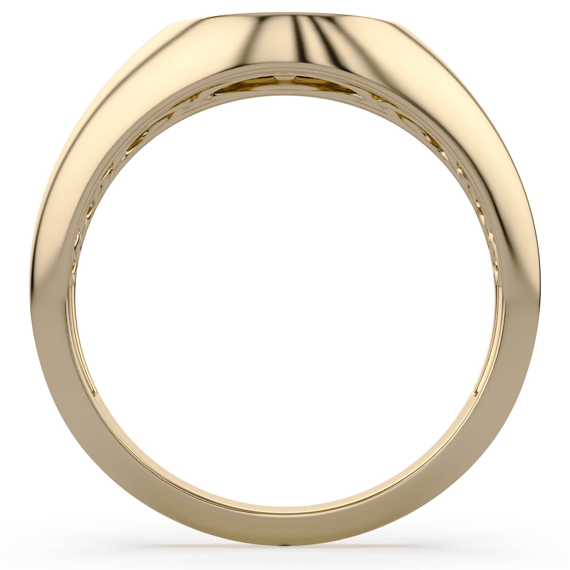 Circle Signet Lab Grown Diamond Ring