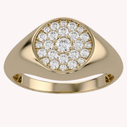 Circle Signet Lab Grown Diamond Ring