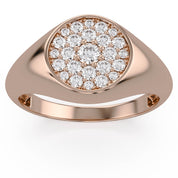 Circle Signet Lab Grown Diamond Ring
