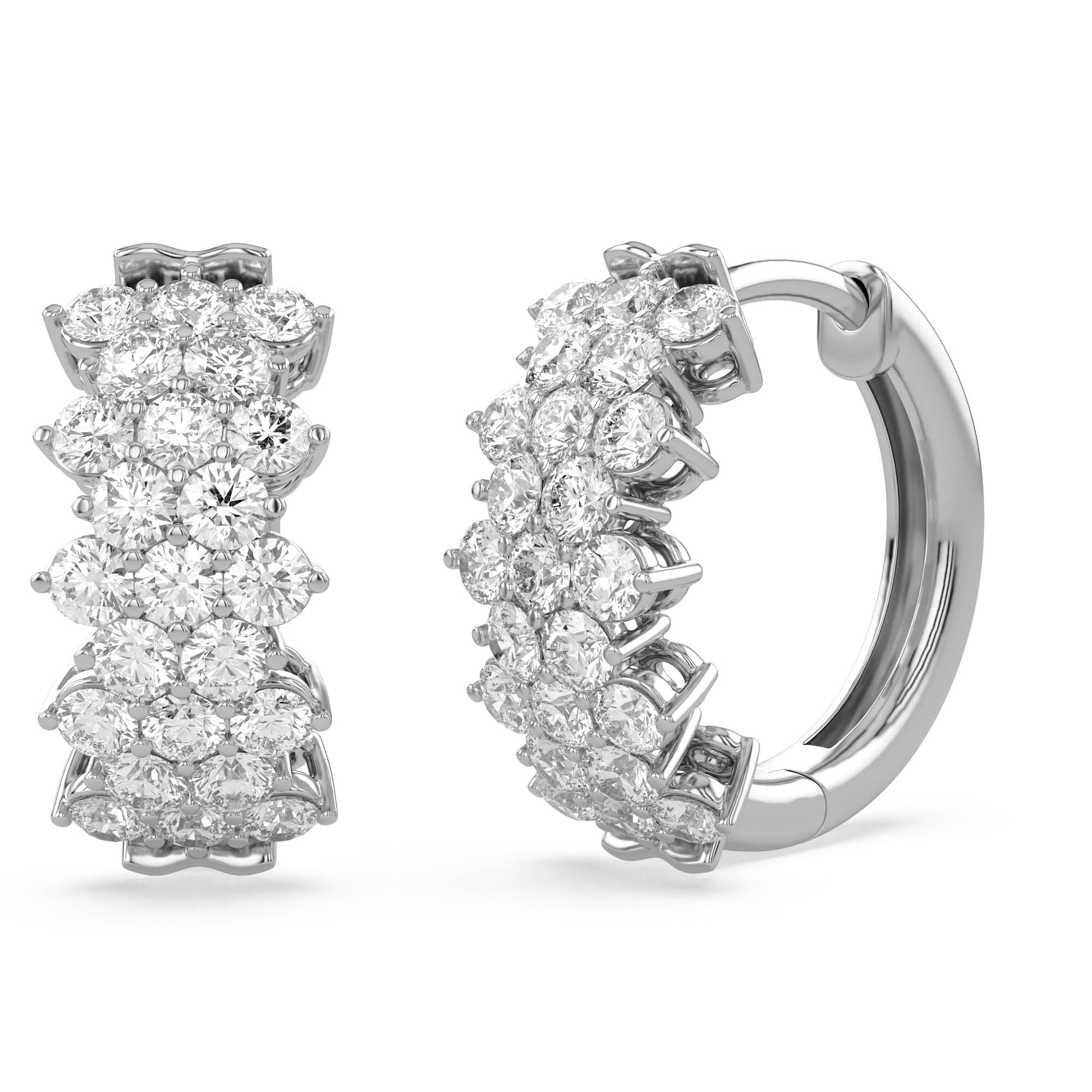 Huggie Hoop Lab Grown Diamond Earrings