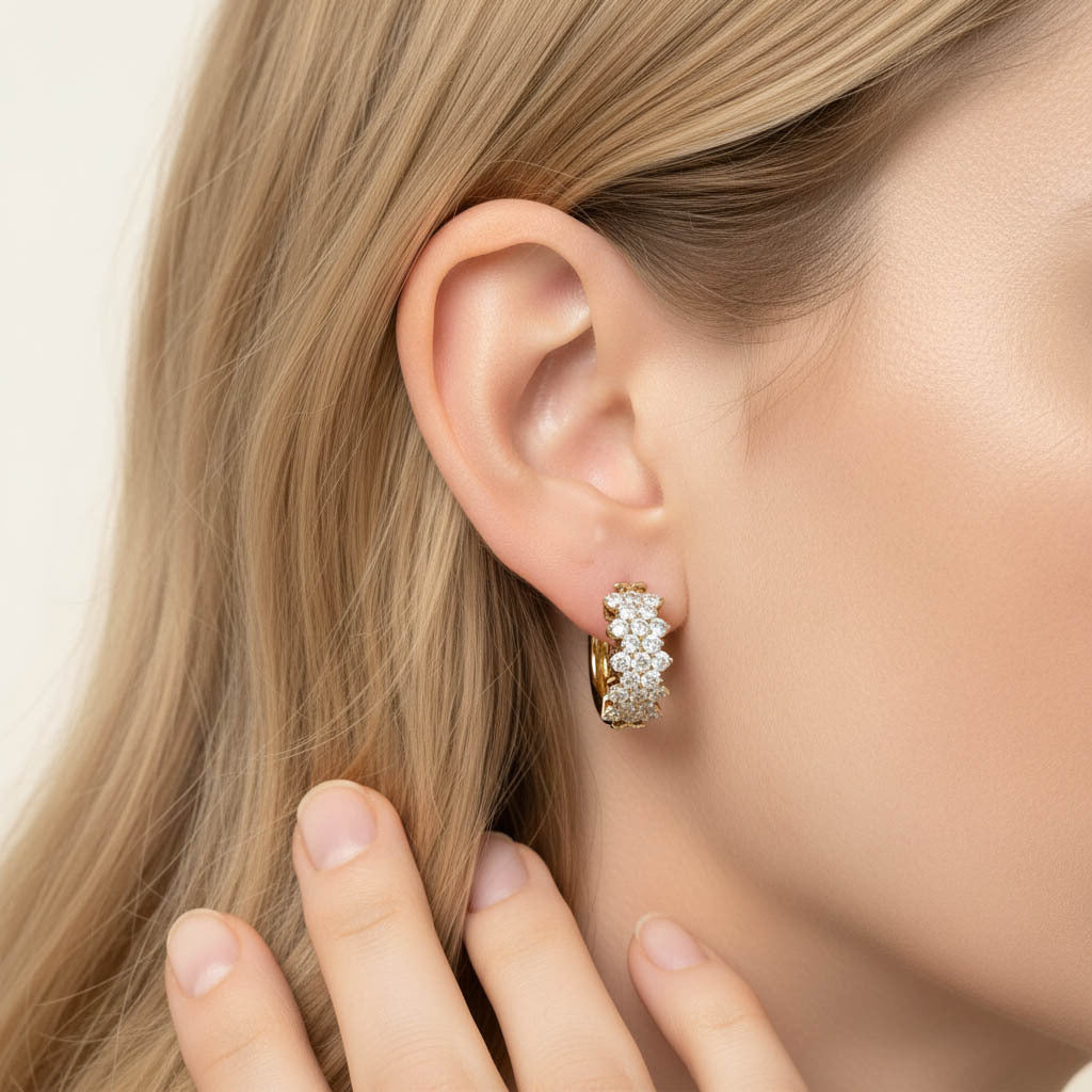 Huggie Hoop Lab Grown Diamond Earrings