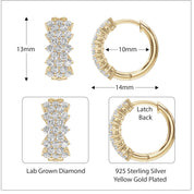 Huggie Hoop Lab Grown Diamond Earrings