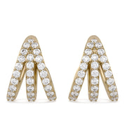 Trident Huggie Lab Grown Diamond Hoop Earrings