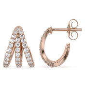 Trident Huggie Lab Grown Diamond Hoop Earrings