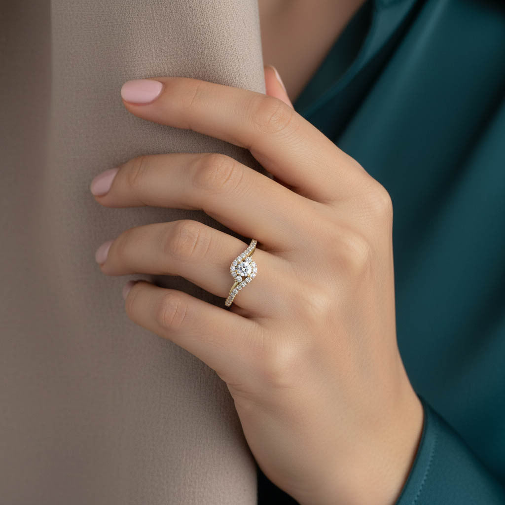 Halo Bypass Promise Lab Grown Diamond Ring Round