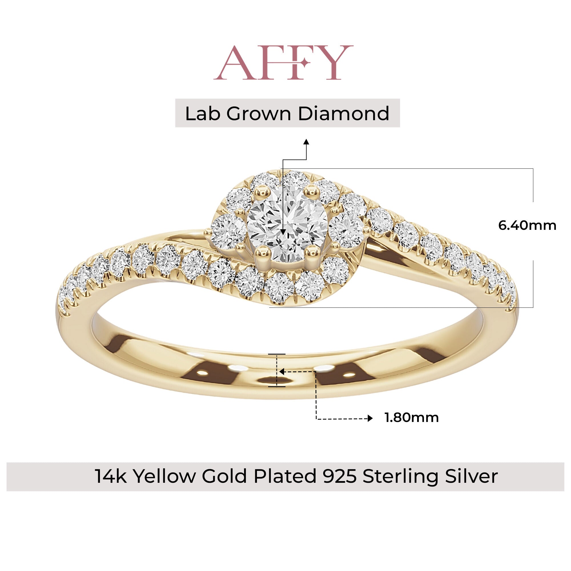 Halo Bypass Promise Lab Grown Diamond Ring Round