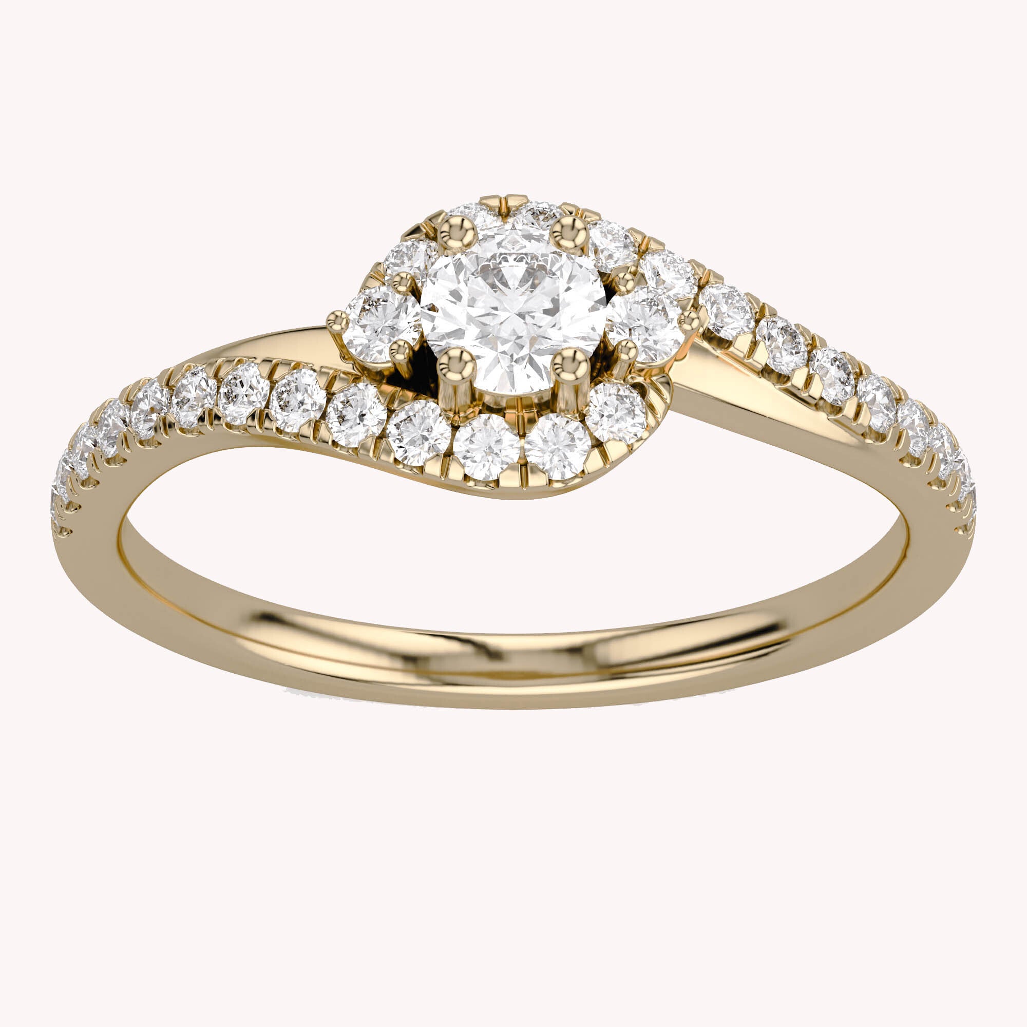 Halo Bypass Promise Lab Grown Diamond Ring Round