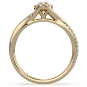 Halo Promise Lab Grown Diamond Ring Oval and Round